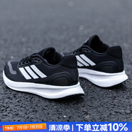 阿迪達斯（adidas）男鞋跑步鞋 25秋新款運動(dòng)鞋緩震防滑慢跑鞋網(wǎng)面透氣低幫休閑鞋子 RUNFALCON 5/一號黑/白 44 (內長(cháng)270mm)