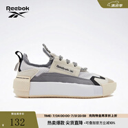 Reebok銳步官方男女SUDECA舒適機(jī)能風(fēng)奶油厚底低幫休閑板鞋 FZ2003 白色/灰色 36.5