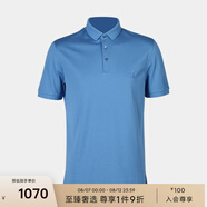PORTS寶姿男裝夏季商務(wù)休閑短袖POLO衫MM8N205MZC013 淡青 2XL