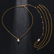 麥芭貝爾高品質(zhì)后背鏈 鋯石項鏈身體鏈歐美輕奢 back chain氣質(zhì)禮 金色