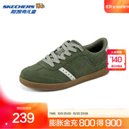 斯凱奇（Skechers）2025夏季新品皮革經(jīng)典鞋頭德訓鞋潮流輕量舒適耐磨休閑運動(dòng) 橄欖綠/OLV 37