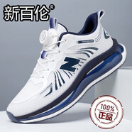 新百倫運動鞋男鞋2025夏季新款網(wǎng)面透氣越野跑鞋老爹鞋休閑鞋 白深藍 2787 43