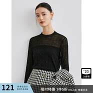 衣香麗影鏤空針織長袖T恤新款超彈花邊設(shè)計(jì)感小眾上衣東方簡奢風(fēng) 米白色 M