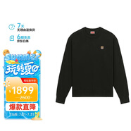 高田賢三（KENZO）禮物男士經(jīng)典刺繡小虎頭長(zhǎng)袖衛(wèi)衣FE5 5SW208 4MF 黑色 L