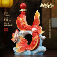 興盛長(zhǎng)山西汾陽杏花鎮(zhèn)年年有余龍魚白酒清香型53度1.5L禮盒裝景德陶瓷瓶 53度 1500mL 1瓶 金魚款