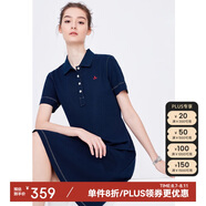 Navigare意大利小帆船女士短袖POLO領(lǐng)連衣裙A版中裙2322874506 藍 XL 