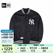 NEW ERA紐亦華MLB棒球NY夾克刺繡春秋男女情侶簡(jiǎn)約百搭運動(dòng)休閑外套 13546435-黑色 NY L