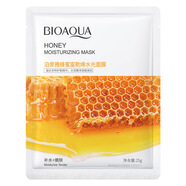 泊泉雅（BIOAQUA）黃瓜積雪草保濕面膜水潤(rùn)溫和滋潤(rùn)蘆薈精華護(hù)膚面膜 蜂蜜富勒烯水光面膜(新)25g