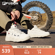 斐樂(lè )（FILA）FUSION 斐樂(lè )潮牌籃球鞋女鞋低幫籃球文化鞋復古休閑鞋老爹鞋 燕麥色-T12W941206AOM 35.5