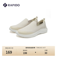 Rapido靂霹道春秋新款情侶款簡約休閑鞋舒適輕便健步鞋CQ4ZK3S10 米色 39