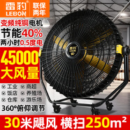 雷豹（LEBON）工業(yè)風(fēng)扇強力超大移動圓筒工業(yè)大風(fēng)扇工廠倉庫體育場永磁無刷大功率強力落地扇風(fēng)扇大風(fēng)力趴地扇 36寸【360度旋轉(zhuǎn)】【變頻純銅電機】-直吹30米