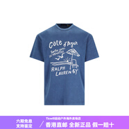 Polo Ralph Lauren字母圖案印花圓領(lǐng)短袖T恤男款深藍(lán)色 深藍(lán)色 S