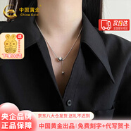中國黃金銀項鏈純銀有求必應(yīng)高級感百搭小眾設(shè)計款項鏈送老婆女友生日禮物 純銀有球必應(yīng)銀項鏈 【約4克】