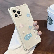 俊言俊言iPhone蘋果13pro手機(jī)殼A2639防摔ipone 13pr0保護(hù)套iphoen13pro簡約軟硅膠四角防摔寬掛繩全包 四角款-【白色】貝殼魚+膜 蘋果13Pro