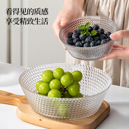 億嘉日式玻璃碗水果碗客廳專用甜品水果碗沙拉碗糖果碗透明沙拉碗大號(hào)