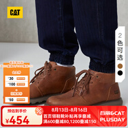 CAT卡特馬丁靴工裝靴男鞋城市輕戶(hù)外休閑牛皮短靴P725205 棕紅 43