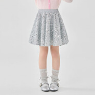 HUALIN FASHION夏季亮片蓬蓬裙女童公主裙2025款小女孩銀色短裙 銀灰色(亮片裙) 120 建議身高：105-115