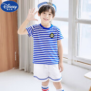 迪士尼（Disney）六一兒童演出服幼兒園小海軍舞蹈服小學(xué)生水手夏令營合唱表演服裝 海軍風(fēng)套裝男童+襪子 110 cm (建議身高95cm-105cm)