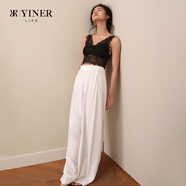 音兒（YINER）內(nèi)衣【明星同款】蝴蝶蕾絲美背吊帶背心女內(nèi)搭帶胸墊無鋼圈文胸 黑色（短款） M