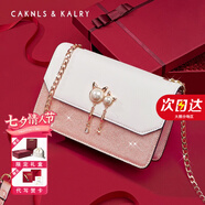 CAKNLS&KALRY輕奢包包女款2025年單肩包斜挎女包七夕情人節生日禮物送女友老婆 粉白色-包包女款2025年