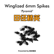 田徑精英高精度通用鞋釘  釘鞋配件田徑精英專業(yè)比賽訓(xùn)練高耐磨鋼釘碳釘 14顆/6MM黑色碳釘/無(wú)孔