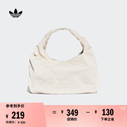 adidas緞面運動單肩腋下包女子阿迪達斯官方三葉草 黃白   NS