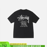 STUSSY短袖T恤大Logo春夏情侶寬松簡(jiǎn)約后背字母印花街頭潮牌戶(hù)外運動(dòng) Black黑色 S (胸圍99cm)