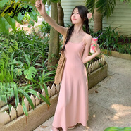 MJ STYLE吊帶連衣裙女2026夏季新款優(yōu)雅氣質(zhì)性感收腰顯瘦修身度假風(fēng)長(cháng)裙