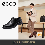 愛步（ECCO）皮鞋男 布洛克雕花德比鞋男鞋英倫商務鞋牛皮皮鞋 都市倫敦525614 黑色52561411001 45 建議拍大一碼
