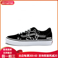 VANS【定制球鞋】 Ward 萌趣小狗 簡(jiǎn)約風(fēng)格 靈動(dòng)設(shè)計(jì) 可愛(ài)手繪涂鴉 耐 白色 38.5