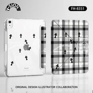 懷音VSION克羅心適用ipadair5保護套2024款pro11寸保護殼mini6蘋果平 Y型三折側(cè)帖款CCFH8351克羅心灰 iPad Air5109英寸