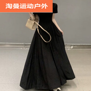 阿尤布高個(gè)子170拖地到腳踝大擺超長(cháng)款長(cháng)裙連衣裙大碼女裝韓系赫本 l100-120斤