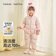 巴拉巴拉童裝輕薄羽絨服嬰兒外出連體衣冬裝寶寶爬服兒童衣服男童女童萌趣