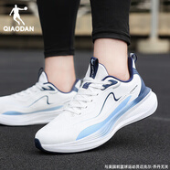 喬丹（QIAODAN）男鞋運動(dòng)鞋2025春夏季新款透氣輕便休閑鞋減震跑鞋革面防水跑步鞋 4008G喬丹白/石墨藍 40