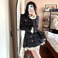 冉藝嵐同款韓劇女主穿搭學(xué)院風(fēng)格子連身裙子女秋冬2025新款超好看法式百 圖片色[高端精致/風(fēng)情萬種的裙子 40/45kg/S 均碼