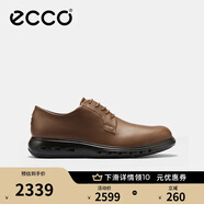愛(ài)步（ECCO）德比鞋 牛皮增高休閑正裝皮鞋 混動(dòng)防水524704 可可棕 40
