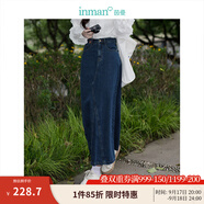 茵曼（INMAN）翻袖設(shè)計感牛仔短外套2025秋季女裝新款寬松休閑小個子夾克上衣 深牛仔藍(lán)半身裙--18438189 XL