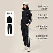 安踏易打理套裝丨立領(lǐng)針織外套長(cháng)褲女款秋季運動(dòng)上衣直筒褲兩件套