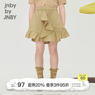 jnby by JNBY江南布衣童裝夏裝荷葉邊裙褲短褲輕薄涼爽薄紗女童兒童1N6E13940 272駝杏色 100 cm