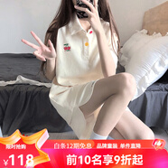 迪士尼（Disney）女大童套裝夏季12-15歲女孩衣服高初中學(xué)生女裝運(yùn)動(dòng)少女短袖短褲 奶黃色兩件套裝【夏季套裝 女裝 165 S（建議80-99斤）