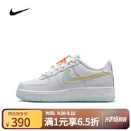 NIKE【滔搏】耐克空軍一號(hào)男大童AIR FORCE1復(fù)刻鞋膠底板鞋鉤子小白鞋 IB8890-191 40