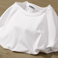 雪中飛短袖t恤女夏季2025新款防曬冰絲涼感跑步運動(dòng)上衣 白色154F (純色) XL 170/92A-推薦尺碼130-150斤