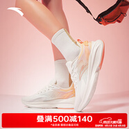 安踏（ANTA）毒刺5丨女鞋運動(dòng)鞋2025夏新款緩震跑步鞋抓地防滑體測 象牙白/蜜桃橙-3 35.5