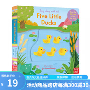 英文原版 小熊很忙系列 紙板機(jī)關(guān)操作拉拉書(shū)  Sing Along With Me/Bizzy Bear 歐美經(jīng)典兒歌 歡唱童謠繪本 圣誕節(jié) 綠山墻 [歡唱童謠]五只小鴨子