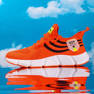 花花公子冰絲網(wǎng)面網(wǎng)眼網(wǎng)鞋夏季爆米花防臭帥氣透氣輕便防滑潮流跑步鞋運動 爆汁橙 45