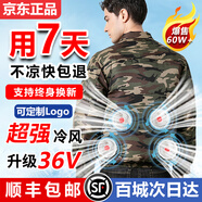 璽樊夏季降溫空調(diào)服帶風扇的衣服工地充電制冷薄款工作服勞保服工裝男 4風扇迷彩1件36V3000萬配件1套 XL 【130-145斤】