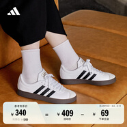 adidas「T頭鞋」VL COURT復古休閑板鞋德訓鞋男女阿迪達斯輕運動   白色/黑色/灰色(推薦女生選小半碼)   46