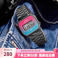 卡西歐（CASIO）手表 小春同款 情侶經(jīng)典復(fù)古小方塊 時(shí)尚學(xué)生表小金表 A168WERB-2A
