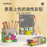 兒童彩色鉛筆油性彩鉛繪畫(huà)美術(shù)專(zhuān)用幼兒園24色36色手繪素描畫(huà)筆 創(chuàng  )藝元素彩鉛-24色