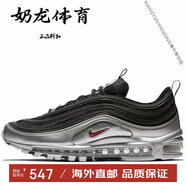 耐克（NIKE）Nike男鞋Air Max 97白色頭女鞋緩震氣墊運動跑步鞋921826 AT5458-001黑銀紅 42.5
